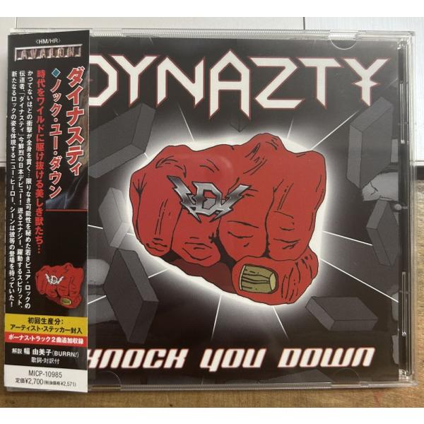 ダイナスティ／ノック・ユー・ダウン 【中古CD】 廃盤 サンプル盤 DYNAZTY ステッカー付き ...