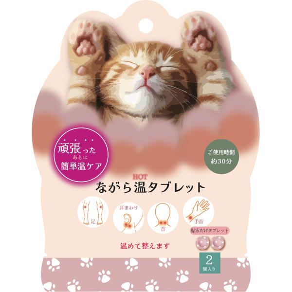 ながら温タブレット 温熱パッチ 耳たぶ カイロ 温熱ケア 2個入 個包装