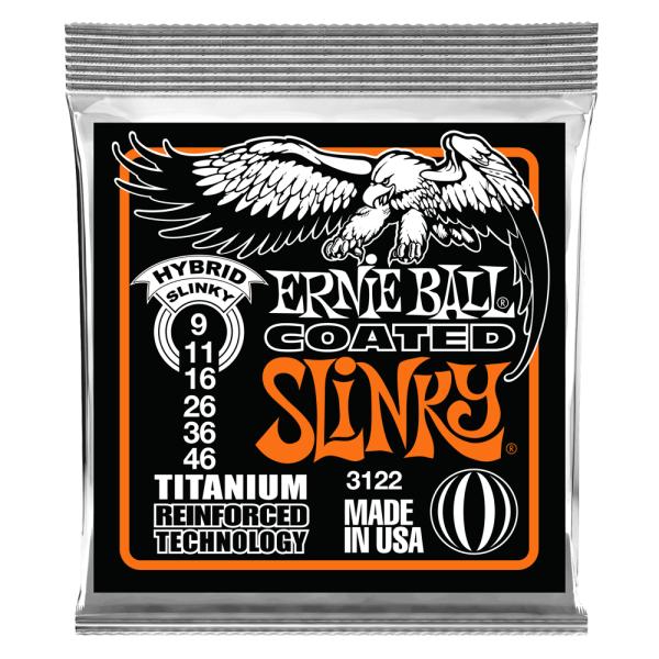 ERNIE BALL / HYBRID SLINKY / COATED TITANIUM RPS E...