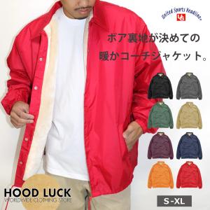 コーチジャケット ボア付き ストリート ナイロンジャケット