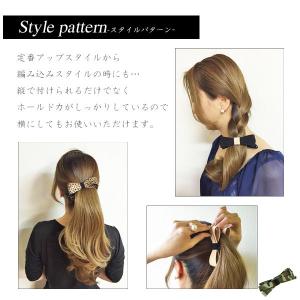 レディース ヘアアクセサリー リボン バナナク...の詳細画像3