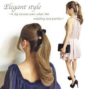 レディース ヘアアクセサリー リボン バナナク...の詳細画像4