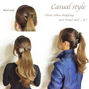 レディース ヘアアクセサリー リボン バナナク...の詳細画像5