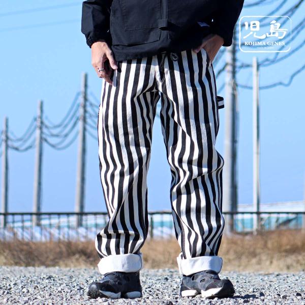 児島ジーンズ ペインターパンツ ビッグストライプ ワークパンツ