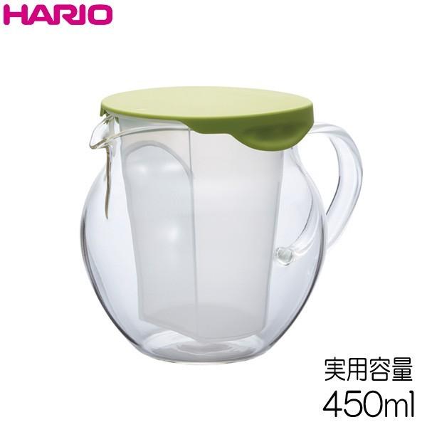ハリオ 　茶茶・フラッティ　実用容量４５０ｍｌ　カラー：グラスグリーン　耐熱ガラス　ＨＡＲＩＯ