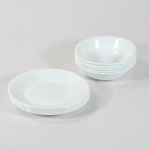 コレール 　CORELLE　ウインターフロストホワイトお買い得10個セット 　小皿ｘ５個組、小ボウルｘ5個　強化耐熱ガラス　＊個箱には入っておりません。｜hoonstore