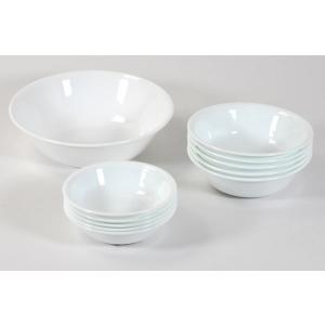 コレール 　CORELLE　ホワイト お買い得11個セット　小ボウル（13.5cm）ｘ５個、中ボウル（16cm）ｘ5個、大ボウル（21.5cm）ｘ1個 ＊個箱には入っておりません。｜hoonstore