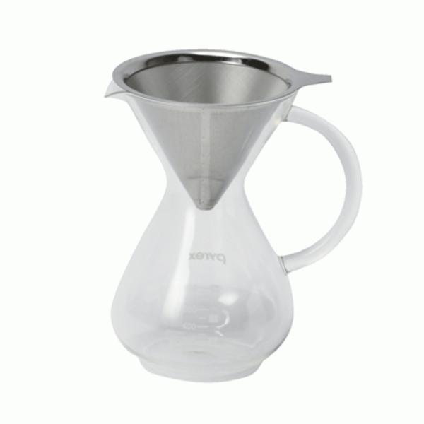 パイレックス　PYREX 　コーヒーサーバー800ml　ステンレスフィルター付き 　CP-8536