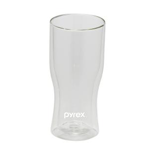 パイレックス 　PYREX　耐熱ダブルウォールビアグラス　容量：420ml　＊ロゴ入り