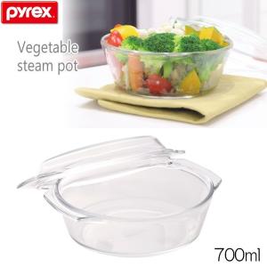 パイレックス ＰＹＲＥＸ　ベジタブルスチームポット 700ml  CP-8581　耐熱ガラス製｜hoonstore