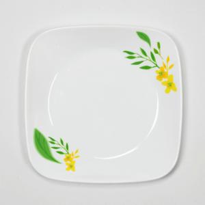 コレール　CORELLE　 ノーブルイエロースクエア中皿  J2211-NBY　強化耐熱ガラス　アメリカ製｜hoonstore