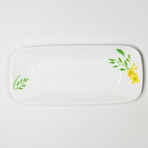 コレール　CORELLE　 ノーブルイエロー　スクエア長皿 　耐熱強化ガラス　アメリカ製｜hoonstore