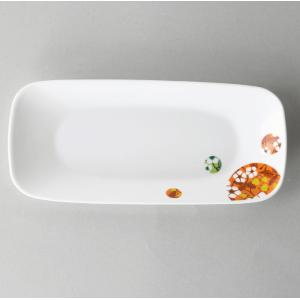 コレール　CORELLE　ボンボンフレール 　スクエア長皿 　26.5cm　J2210-BBFL　 CP-9171　耐熱強化ガラス｜hoonstore