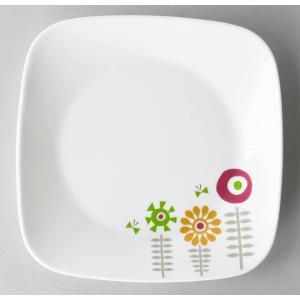 コレール　CORELLE　ケイユクッカ 　スクエア中皿 　22.5cm　J2211-KJKA　 CP-9185　強化耐熱ガラス｜hoonstore