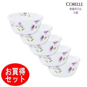 Corelle 花柄 大ボウル　5枚セット コレール フェアリーフローラ 多様ボウル 大 5個セット CP-9485