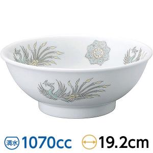 ラーメン丼　 美濃焼　北京 イングレーズ　  反高台  　約19.2cm　満水1070cc 　白系 　中華食器｜hoonstore