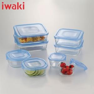 iwaki イワキ NEWパック＆レンジ 角型5点セット アクアブルー