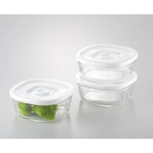 NEW 簡単密閉！ iwaki(イワキ) 密閉パック＆レンジ 角型 同サイズ 3点