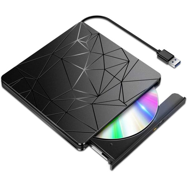 DVDドライブ 外付け 【進化バージョン USB3.0】 ポータブルドライブ CD/DVDプレイヤー...