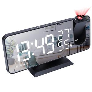 目覚まし時計 180°回転投影 非電波 置き時...の詳細画像1
