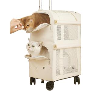 ペットキャリー 2匹 ペットカート 2匹 猫キ...の詳細画像1