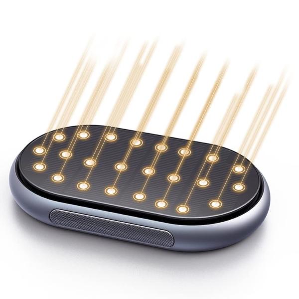 ソーラー空気清浄機 アルミ合金 車載 車 ポータブル 小型 ナノ級HEPAフィルター DC12V・U...