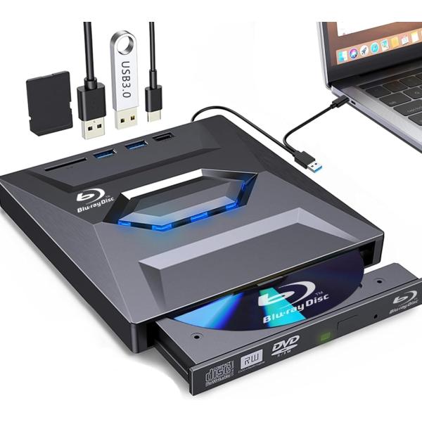 ブルーレイドライブ 外付け BD/CD/DVDドライブ USB3.0 Type-C Blu-ray ...