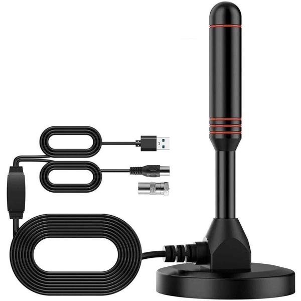 クロリ 室内アンテナ ポータブル 4K HD TV デジタル アンテナ，120KM受信範囲 信号ブー...