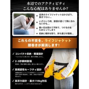 【レビュー特典】救命胴衣 ライフジャケット 腰...の詳細画像2