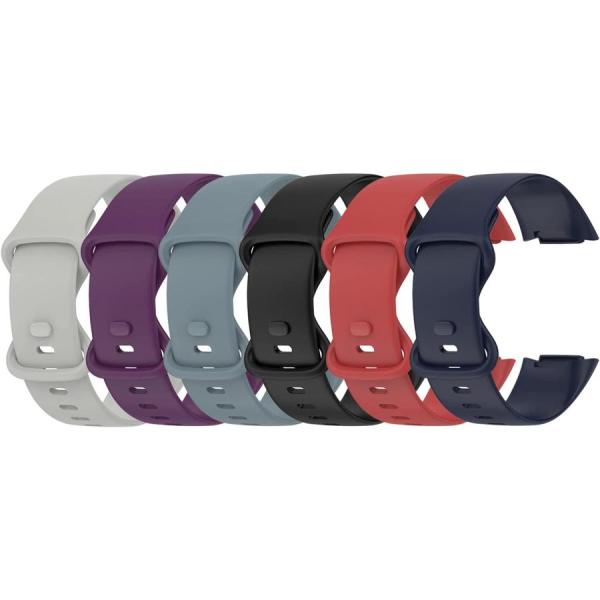 6色セット　For Fitbit Charge 5ストラップと互換性のあるストラップ、交換用のソフト...