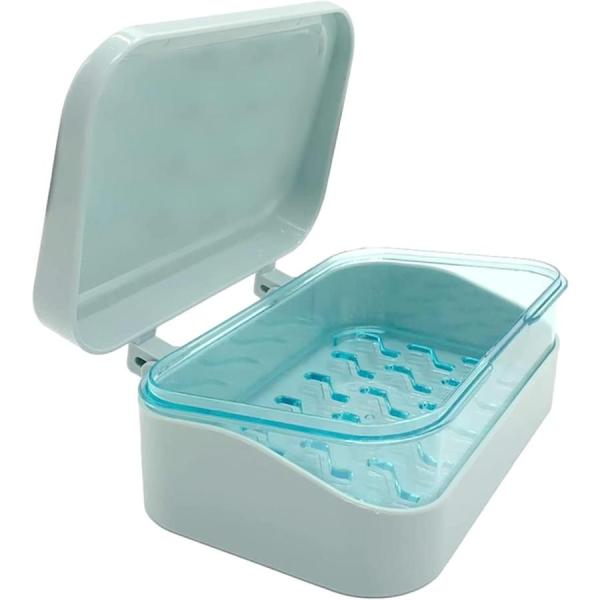 石鹸ケース 蓋付き 石鹸箱 石鹸置き ソープディッシュ ソープホルダー スポンジホルダー キッチン ...