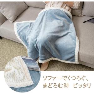 毛布 ひざ掛け 二枚合わせ ブランケット 暖か...の詳細画像1