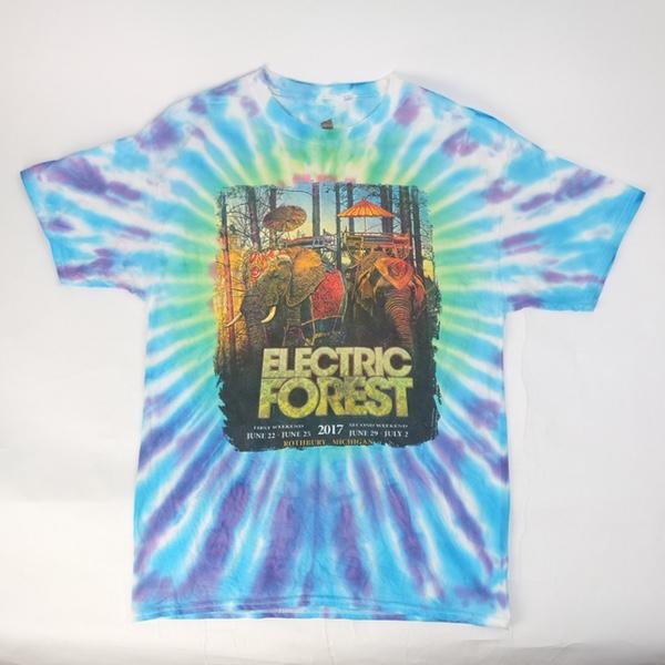 ELECTRIC FOREST　タイダイ　Tシャツ　古着　【メール便のみ】(pricedown商品)...