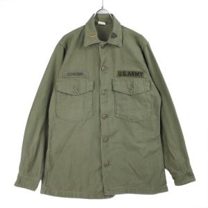 US.ARMY◇70S/OG-107/ユーティリティシャツ/14.5/コットン/GRN/8405