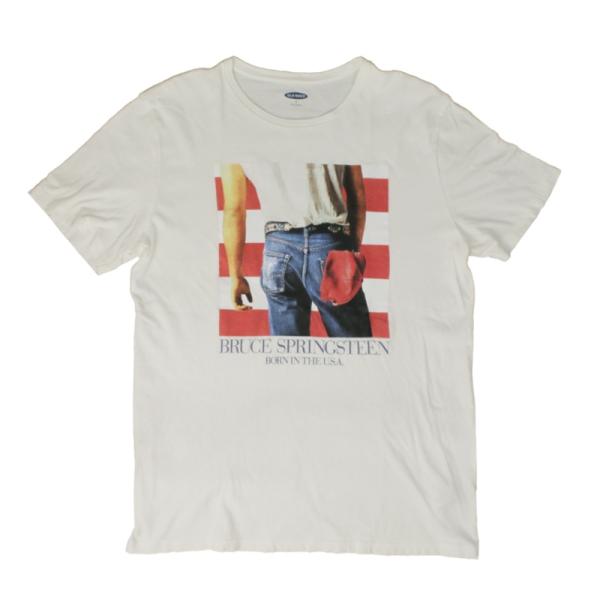 ブルーススプリングスティーン　BRUCE SPRINGSTEEN Tシャツ WHT 古着 【メール便...