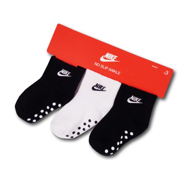 ベビー ナイキ ソックス 3足セット Nike Socks 靴下　赤ちゃん 黒白  BA556