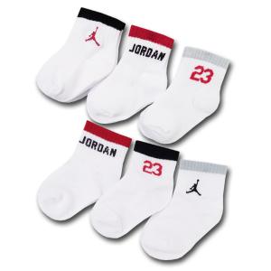 ベビー ジョーダン ソックス 6足セット Jordan Socks ベビー服 赤ちゃん 靴下　白黒赤  BA871｜hooptown