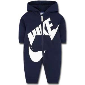 ベビー ナイキ フード付き カバーオール ベビー服 赤ちゃん服 Nike Futura Infant Coverall 紺白 BT366