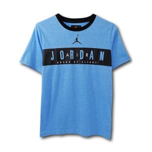 ジュニア ジョーダン Ｔシャツ Jordan T-Shirt キッズ トップス　水色黒  LL603｜hooptown