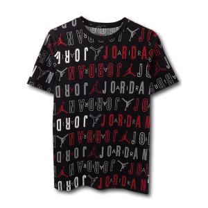 ジュニア ジョーダン Ｔシャツ Jordan T-Shirt キッズ トップス　黒赤灰   LL606｜hooptown
