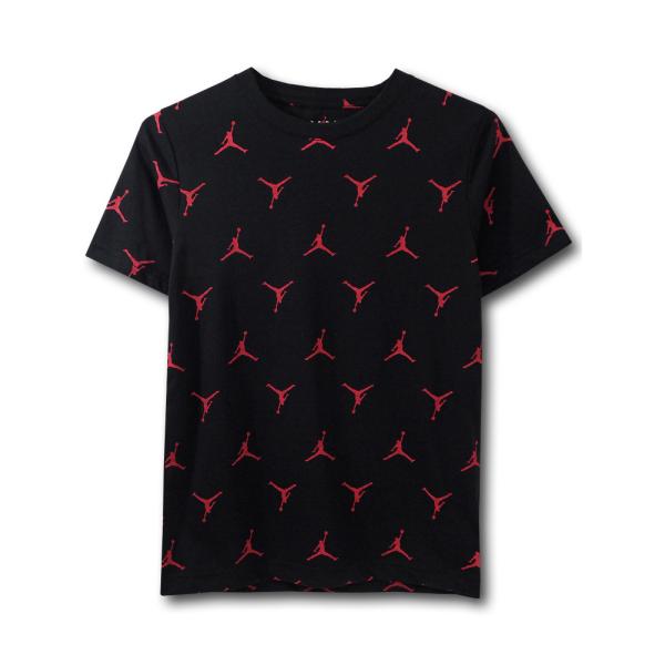 ジュニア ジョーダン Ｔシャツ Jordan T-Shirt キッズ トップス　黒赤 LL665