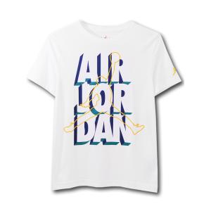 ジュニア ジョーダン Ｔシャツ Jordan T-Shirt キッズ トップス　白黄色紺 LL671｜hooptown