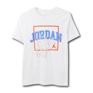 ジュニア ジョーダン Ｔシャツ Jordan T-Shirt キッズ トップス　白水色オレンジ LL676｜hooptown