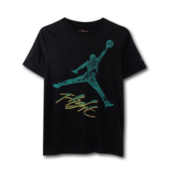 ジュニア ジョーダン Ｔシャツ Jordan T-Shirt キッズ トップス　黒ティールグリーン ...