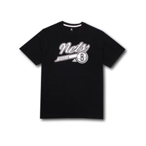 メンズ アディダス NBA ブルックリン・ネッツ Tシャツ adidas Brooklyn Nets T-Shirt　黒白　NB593｜hooptown
