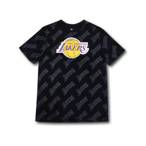 メンズ NBA ロサンゼルス・レイカーズ Tシャツ UNK Los Angeles Lakers T-Shirt アンク　黒灰黄色 NB628｜hooptown