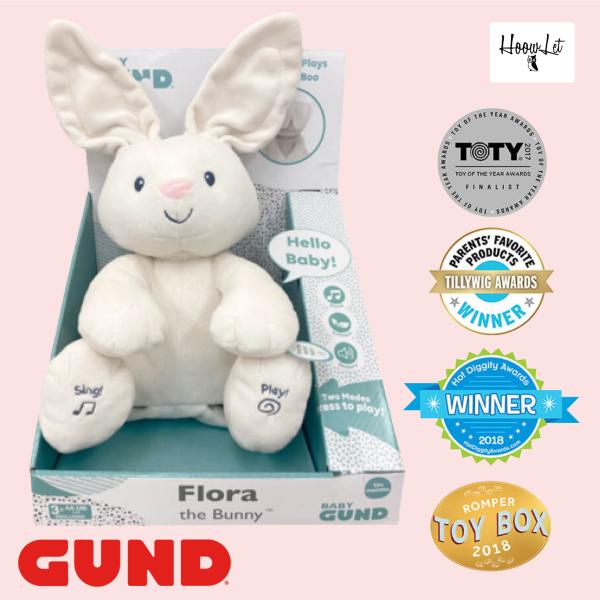 GUND ぬいぐるみ クリスマス フローラ バニー うさぎ ウサギ たれ耳 音が鳴る 鳴く 子供 誕...