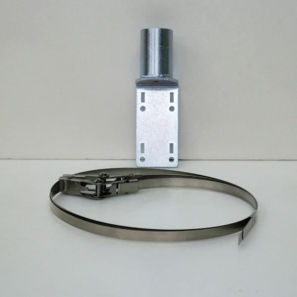 カーブミラー ガレージミラー 中型用 支柱 450φ以内　ステンレスベルト 2本入巻付金具 取付金具...