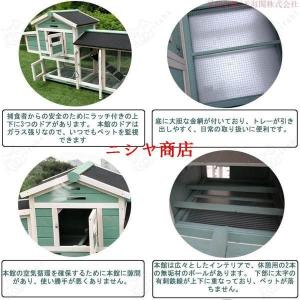 鶏小屋 木製 チキンハウス 屋外 耐候性 4羽...の詳細画像3