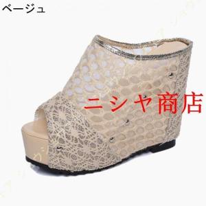 サンダル レディース ヒール 厚底 シンプル ...の詳細画像4